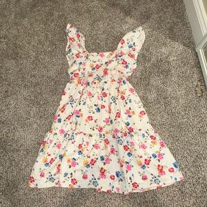 GAP Kids Floral Dress - White with Multicolor Flowers